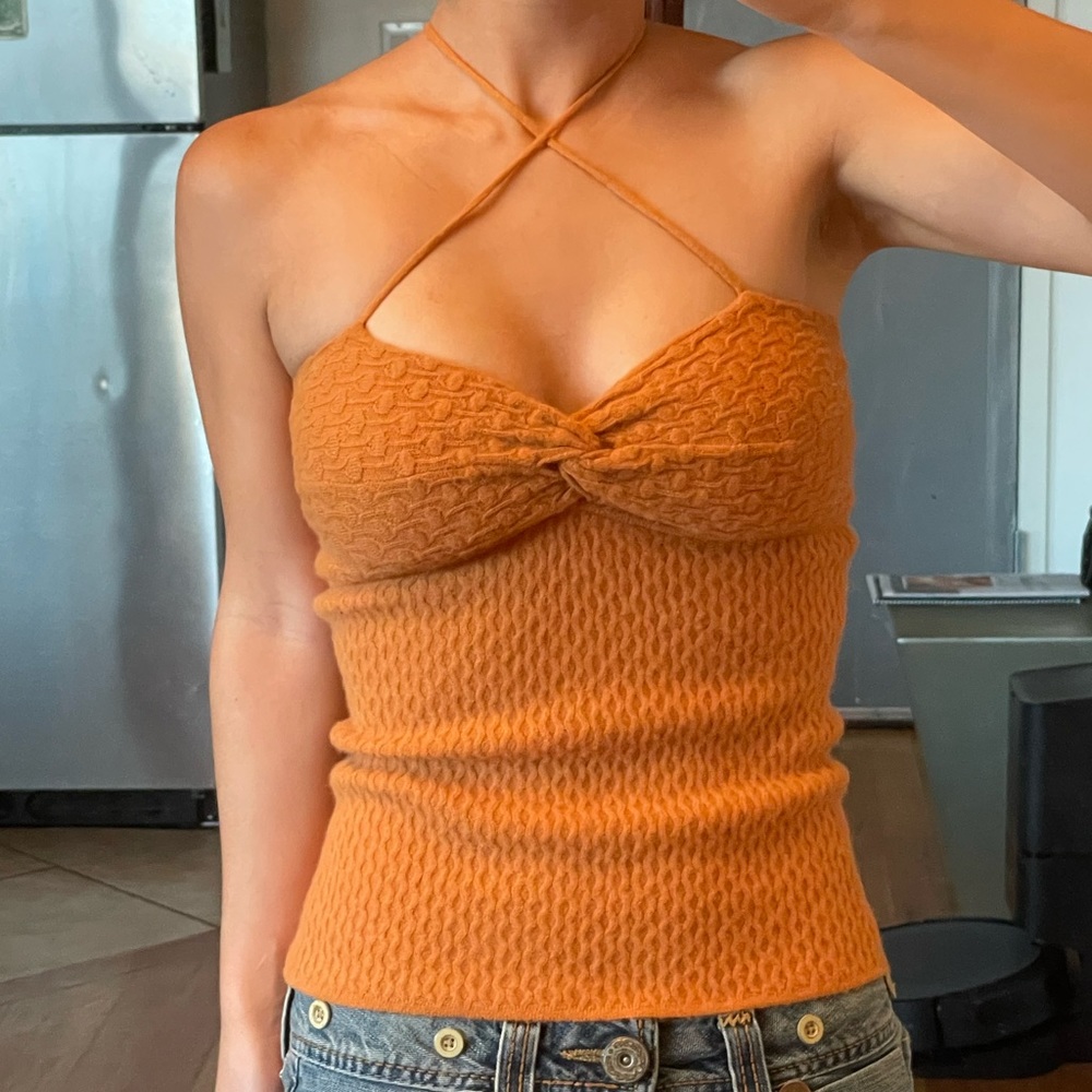 Vintage Catherine Malandrino Wool Tube Halter Top